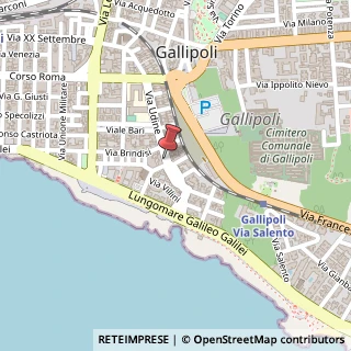 Mappa Via Udine, 39, 73014 Gallipoli, Lecce (Puglia)