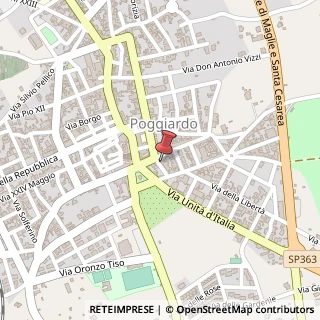 Mappa Via M. Tafuro, 1, 73037 Poggiardo, Lecce (Puglia)