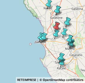 Mappa Via Perugia, 73014 Gallipoli LE, Italia (8.7115)