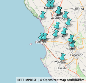 Mappa Via Perugia, 73014 Gallipoli LE, Italia (9.3075)