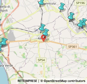 Mappa Via Rocci Perrella, 73011 Alezio LE, Italia (3.44643)