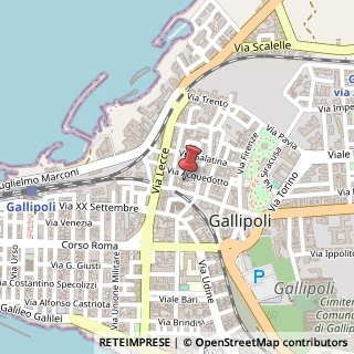 Mappa Via Acquedotto, 10/A, 73014 Gallipoli, Lecce (Puglia)