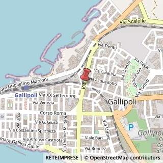 Mappa Via Lecce, 37, 73014 Gallipoli, Lecce (Puglia)