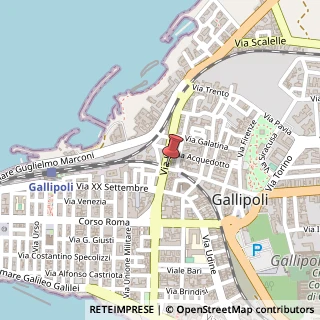 Mappa Via Lecce, 28, 73014 Gallipoli, Lecce (Puglia)