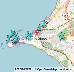 Mappa Via Bianco, 73014 Gallipoli LE, Italia (1.10818)