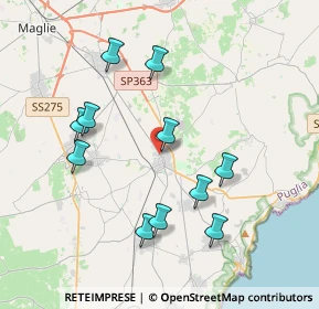 Mappa Via Francesco Pispico, 73037 Poggiardo LE, Italia (4.08818)