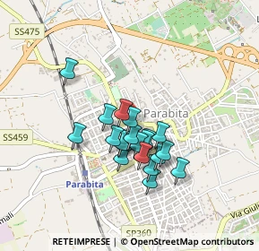 Mappa Piazza Garibaldi, 73052 Parabita LE, Italia (0.352)