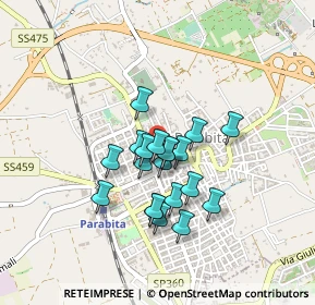 Mappa Piazza Garibaldi, 73052 Parabita LE, Italia (0.34)