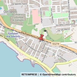 Mappa Via Francesco Petrarca, 73014 Gallipoli LE, Italia, 73014 Gallipoli, Lecce (Puglia)