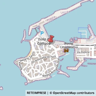 Mappa Riviera Cristoforo Colombo, 33, 73014 Gallipoli, Lecce (Puglia)