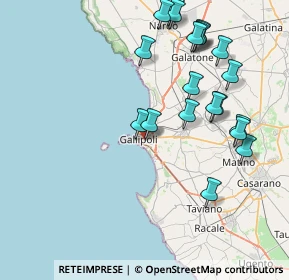 Mappa Via Carlo Goldoni, 73014 Gallipoli LE, Italia (9.4815)