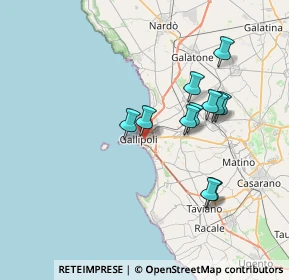 Mappa Via Carlo Goldoni, 73014 Gallipoli LE, Italia (7.03273)