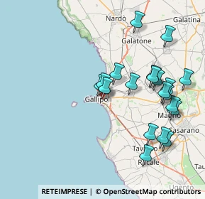 Mappa Via Carlo Goldoni, 73014 Gallipoli LE, Italia (8.736)
