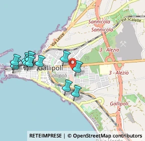 Mappa Via Carlo Goldoni, 73014 Gallipoli LE, Italia (1.11583)