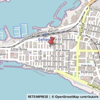 Mappa Via Cinque, 6, 73014 Gallipoli, Lecce (Puglia)