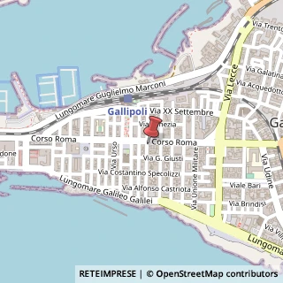 Mappa Corso Roma, 61, 73014 Gallipoli, Lecce (Puglia)