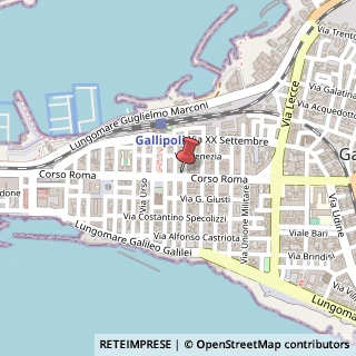 Mappa Corso Roma, 68, 73014 Gallipoli, Lecce (Puglia)