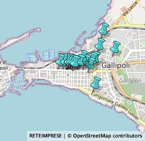 Mappa Via D'Elia, 73014 Gallipoli LE, Italia (0.206)