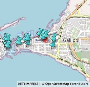 Mappa Via D'Elia, 73014 Gallipoli LE, Italia (0.562)