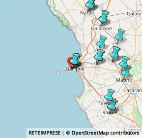 Mappa Via Cavallotti, 73014 Gallipoli LE, Italia (9.3335)