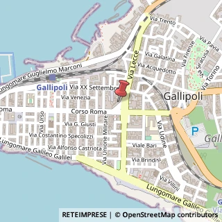 Mappa Via Lecce, 9, 73014 Gallipoli, Lecce (Puglia)