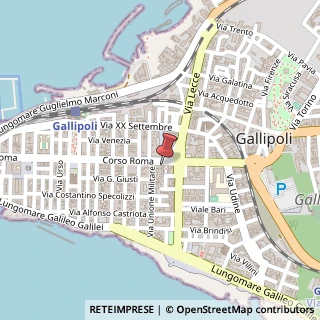 Mappa Corso Roma, 13/N, 73014 Gallipoli, Lecce (Puglia)