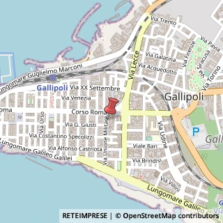 Mappa Via Unione Militare, 9, 73014 Gallipoli, Lecce (Puglia)