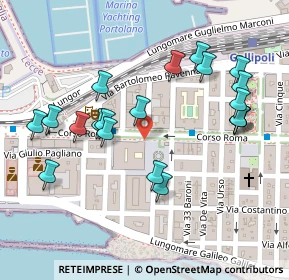 Mappa Via Petrelli, 73014 Gallipoli LE, Italia (0.14)