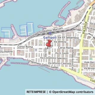Mappa Via Matteo Calò, 12, 73014 Gallipoli, Lecce (Puglia)