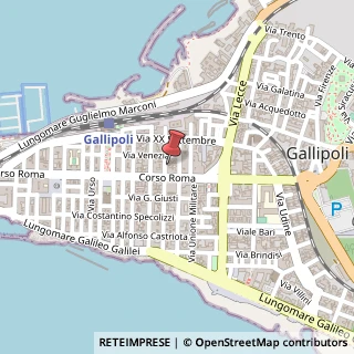 Mappa Via R. D'Angiò, 2, 73014 Gallipoli, Lecce (Puglia)