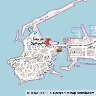Mappa Riviera Cristoforo Colombo, 17, 73014 Gallipoli, Lecce (Puglia)
