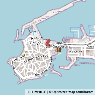 Mappa Riviera Cristoforo Colombo, 9, 73014 Gallipoli, Lecce (Puglia)