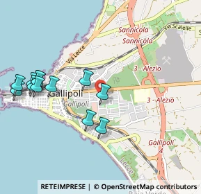 Mappa Via G. da Gallipoli, 73014 Gallipoli LE, Italia (1.185)