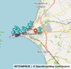 Mappa Via G. da Gallipoli, 73014 Gallipoli LE, Italia (1.83636)