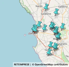 Mappa Via G. da Gallipoli, 73014 Gallipoli LE, Italia (8.685)