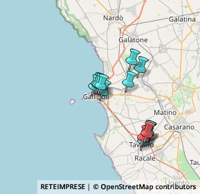 Mappa Via G. da Gallipoli, 73014 Gallipoli LE, Italia (6.32429)