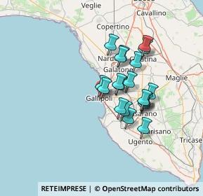 Mappa Via G. da Gallipoli, 73014 Gallipoli LE, Italia (11.5435)