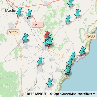 Mappa ENI Station pv.58036 Circonvallazione, 73037 Poggiardo LE, Italia (4.9545)