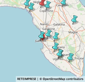 Mappa Via Giuseppe Ungaretti, 73014 Gallipoli LE, Italia (18.46571)