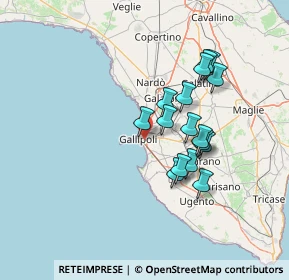 Mappa Via Giuseppe Ungaretti, 73014 Gallipoli LE, Italia (12.85375)