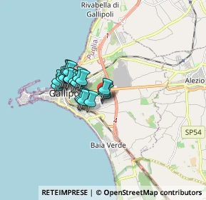 Mappa Via Giuseppe Ungaretti, 73014 Gallipoli LE, Italia (1.2515)