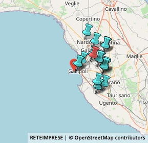 Mappa Via Briganti, 73014 Gallipoli LE, Italia (11.5205)