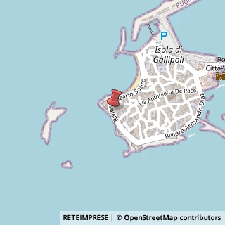 Mappa Riviera Nazario Sauro, 91, 73014 Gallipoli, Lecce (Puglia)