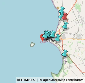 Mappa Riviera Sauro, 73014 Gallipoli LE, Italia (2.88833)