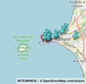 Mappa Riviera Sauro, 73014 Gallipoli LE, Italia (1.03545)