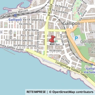 Mappa Viale Bari, 14/16, 73014 Gallipoli, Lecce (Puglia)
