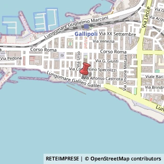 Mappa Via Matteo Calò, 33, 73014 Gallipoli, Lecce (Puglia)