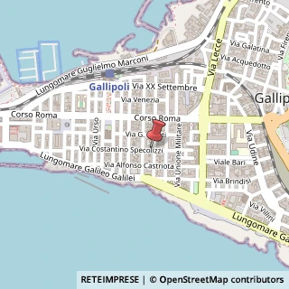 Mappa Via consalvo di cordova 1, 73014 Gallipoli, Lecce (Puglia)