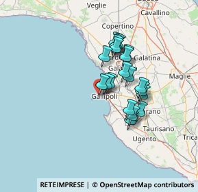 Mappa Riviera Nazario Sauro, 73014 Gallipoli LE, Italia (11.5125)