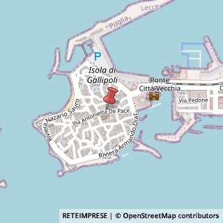 Mappa Via Antonietta de Pace, 58, 73014 Gallipoli, Lecce (Puglia)